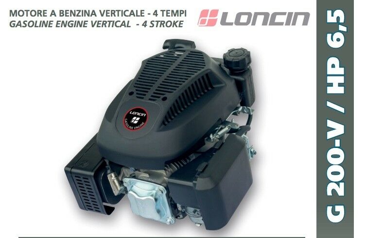 MOTORE LONCIN benzina G 200 V ALBERO VERTICALE PER RASAERBA 196cc 6,5HP