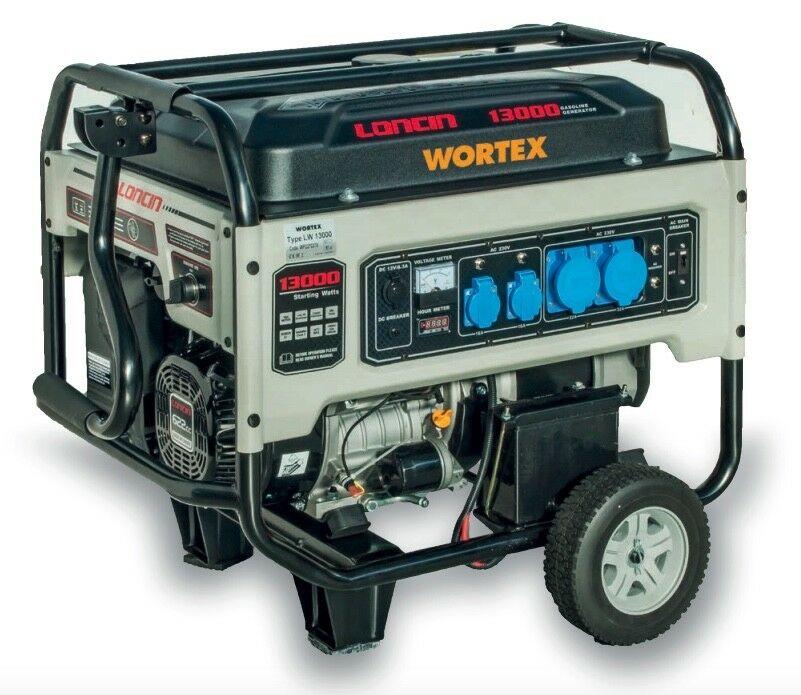 GENERATORE DI CORRENTE BENZINA gruppo elettrogeno 4T 622cc 9,5Kw 18HP WORTEX