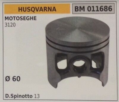 PISTONE COMPLETO DI SEGMENTI E SPINOTTO MOTOSEGA HUSQVARNA 3120 Ø60