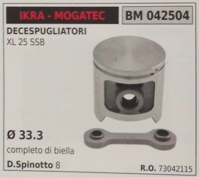 73042115 PISTONE COMPLETO DI BIELLA DECESPUGLIATORE IKRA MOGATEC XL 25 SSB Ø33.3