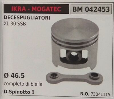 73041115 PISTONE COMPLETO DI BIELLA DECESPUGLIATORE IKRA MOGATEC XL 30 SSB Ø46.5