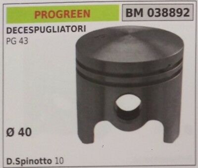 PISTONE COMPLETO SEGMENTI E SPIN DECESPUGLIATORE PROGREEN GREENCUT PG 43 Ø40