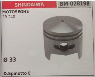 PISTONE COMPLETO SEGMENTI E SPIN MOTOSEGA SHINDAIWA EB 240 Ø33