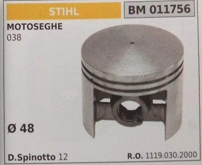11190302000 PISTONE COMPLETO DI SEGMENTI MOTOSEGA STIHL 038 Ø48