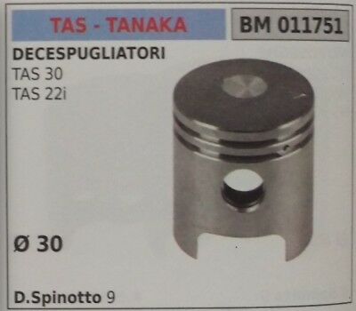 PISTONE COMPLETO DI SEGMENTI DECESPUGLIATORE TAS TANAKA TAS 30 22i Ø30