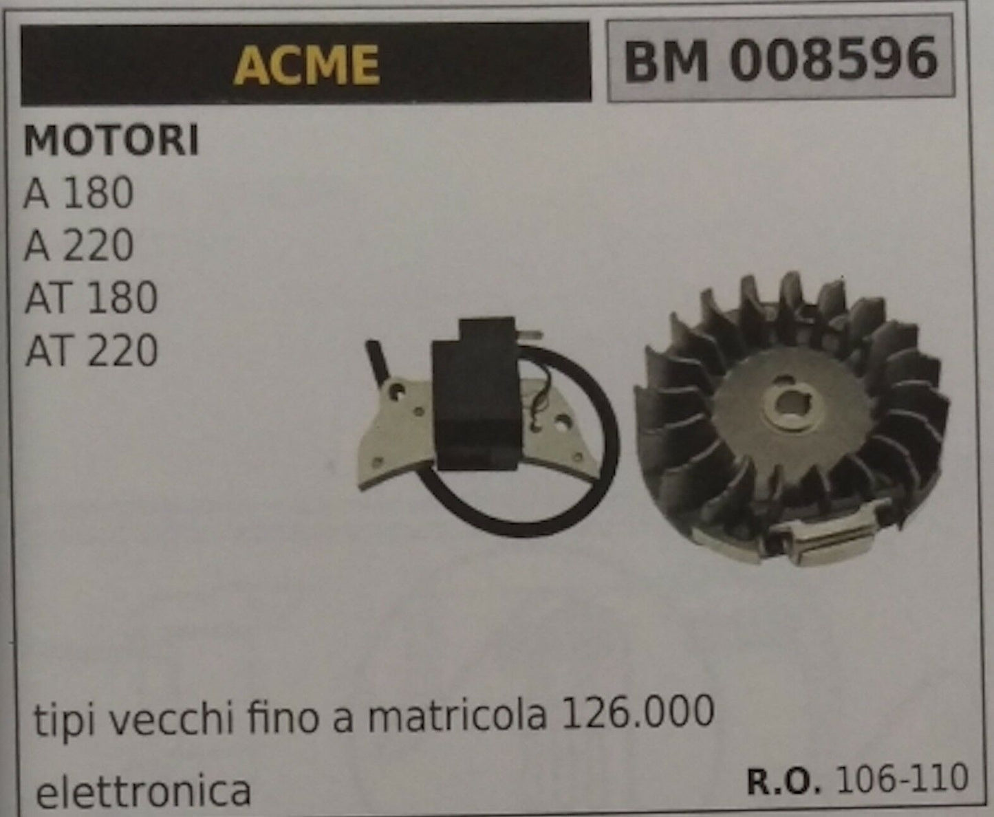 106110 BOBINA ELETTRONICA VOLANO MOTOCOLTIVATORE MOTORE ACME A220 A230 220 230