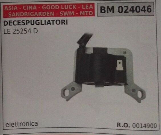 0014900 BOBINA DECESPUGLIATORE ASIA CINA CINESE SANDRIGARDEN MTD LE 25254 D