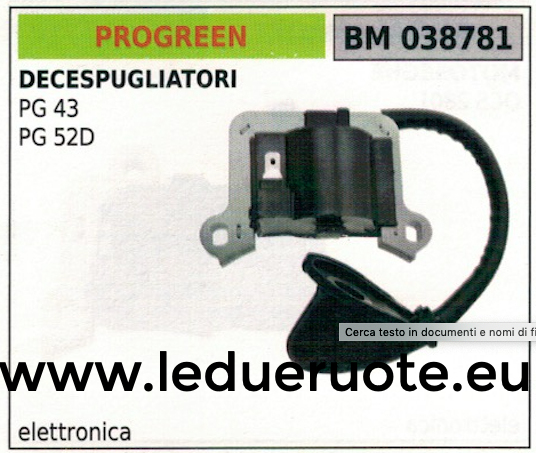BOBINA ELETTRONICA centralina DECESPUGLIATORE PROGREEN PG 43 52D