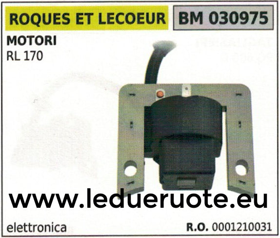 0001210031 BOBINA ELETTRONICA centralina MOTORE ROQUES ET LECOEUR RL 170