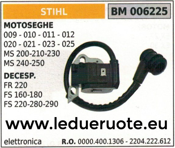 2204222612 BOBINA ELETTRONICA centralina DECESPUGLIATORE STIHL FR 220 FS 160 180