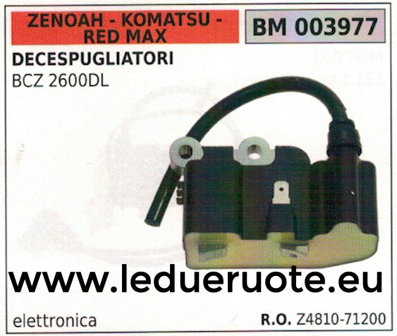 Z481071200 BOBINA ELETTRONICA DECESPUGLIATORE KOMATSU ZENOAH RED MAX BCZ 2600DL