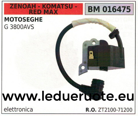 ZT210071200 BOBINA ELETTRONICA MOTOSEGA ZENOAH KOMATSU RED MAX G 3800AVS