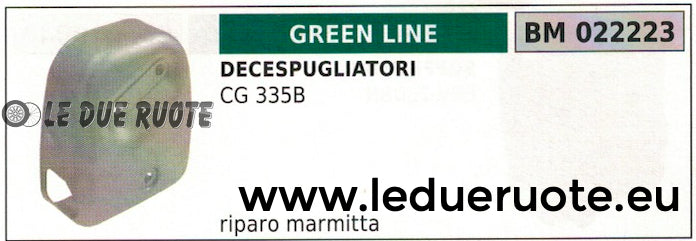 RIPARO MARMITTA SILENZIATORE SCARICO DECESPUGLIATORE GREENLINE GREENCUT CG 335B