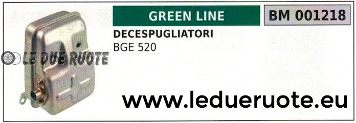 MARMITTA SILENZIATORE SCARICO DECESPUGLIATORE GREENLINE GREENCUT BGE 520