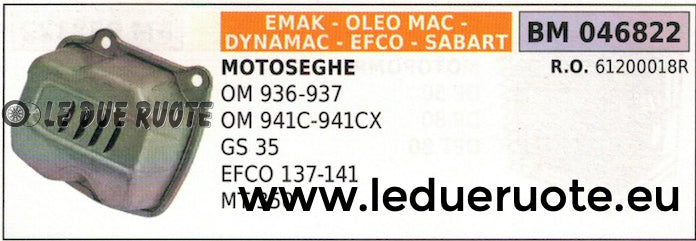 61200018R SCARICO MARMITTA SILENZIATORE MOTOSEGA EFCO 137 141 SABART MT 350