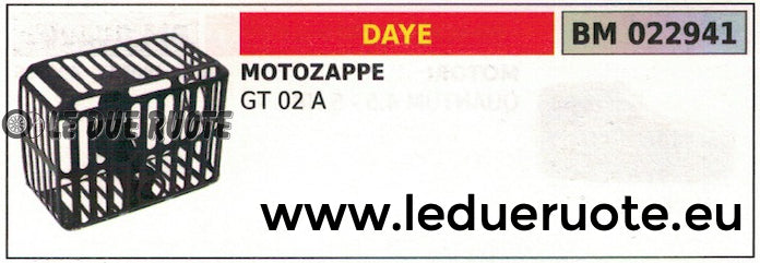 RIPARO PROTEZIONE SILENZIATORE MARMITTA SCARICO MOTOZAPPA MOTORE DAYE GT 02 A