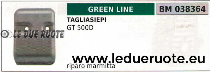 RIPARO SCARICO MARMITTA TAGLIASIEPI TOSASIEPE GREENLINE GREENCUT GT 500D