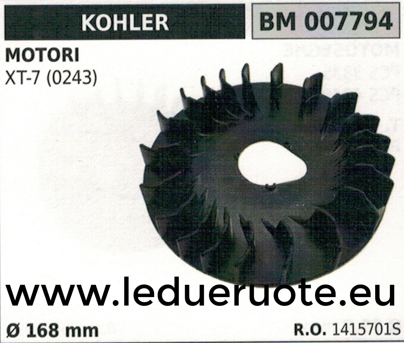 1415701S VOLANO MAGNETICO magnete ventola MOTORE KOHLER XT-7 0243 Ø168