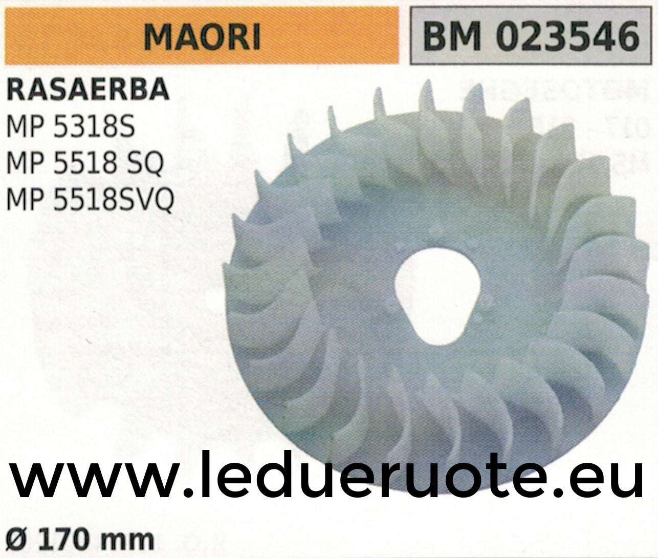 VOLANO magnete VENTOLA RASAERBA TOSAERBA MAORI MP 5318S 5518 SV1 SQ Ø 170