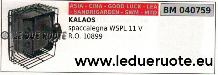 10899 MARMITTA SCARICO SILENZIATORE SPACCALEGNA KALAOS WSPL 11V