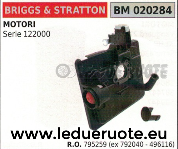 795259 ex 792040 SUPPORTO COMPLETO FILTRO ARIA BRIGGS & STRATTON SERIE 122000