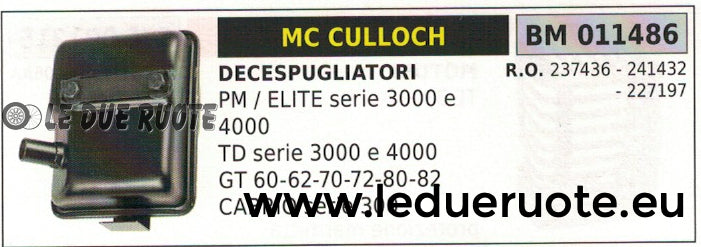 227197 MARMITTA SCARICO DECESPUGLIATORE McCULLOCH CABRIO SERIE 300