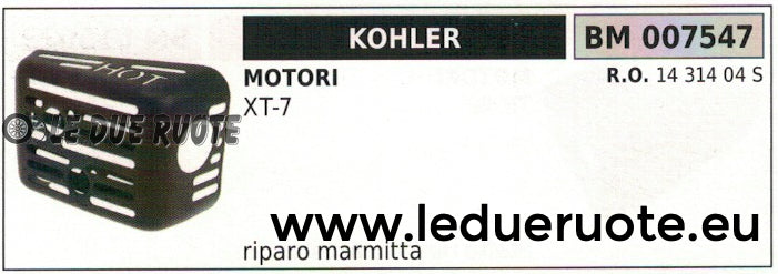1431404 RIPARO SUPPORTO PROTEZIONE MARMITTA SCARICO MOTORE KOHLER XT-7