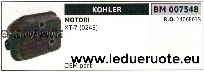 1406801S MARMITTA SCARICO SILENZIATORE ORIGINALE MOTORE KOHLER XT-7 0243