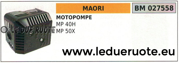MARMITTA SCARICO SILENZIATORE MOTOPOMPA POMPA IRRIGATORE MAORI MP 40H 50X