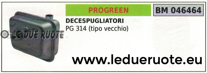 MARMITTA SCARICO SILENZIATORE DECESPUGLIATORE PROGREEN GRENCUT PG 314 vecchio