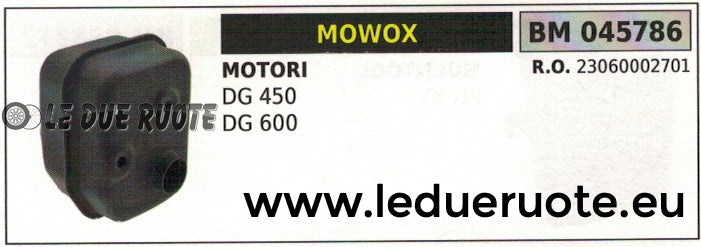 23060002701 SILENZIATORE MARMITTA SCARICO MOTORE MOWOX DG 450 600