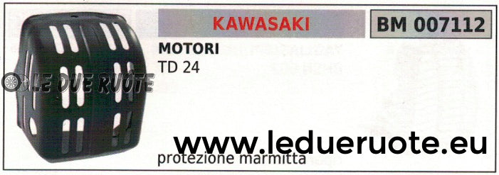 RIPARO PROTEZIONE MARMITTA SCARICO SILENZIATORE COMPLETO MOTORE KAWASAKI TD24