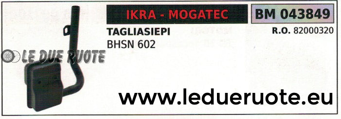 82000320 SILENZIATO MARMITTA SCARICO TAGLIASIEPI TOSASIEPE IKRA MOGATEC BHSN 602