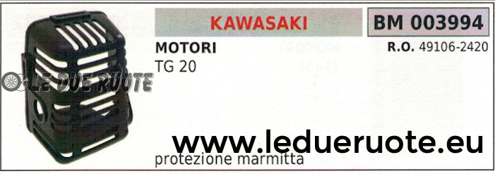 491062420 RIPARO PROTEZIONE MARMITTA TAGLIASIEPI TOSASIEPI KAWASAKI TG 18 20