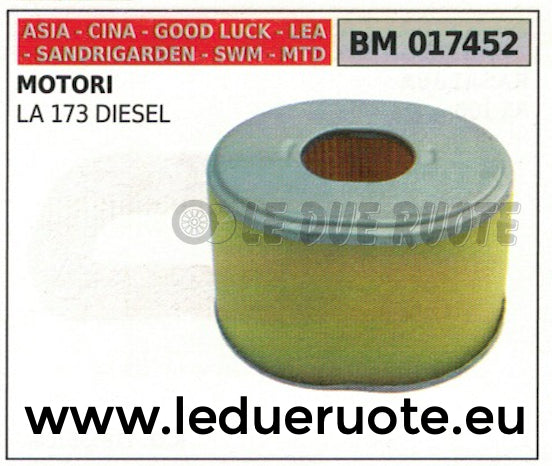 FILTRO ARIA MOTORE IMPORTAZIONE ASIA CINA SWM MTD SANDRIGARDEN LEA DIESEL LA 173