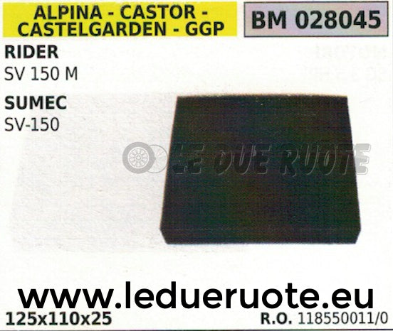 118550011 FILTRO ARIA TRATTORINO RASAERBA TOSAERBA STIGA CASTELGARDEN SV 150 M
