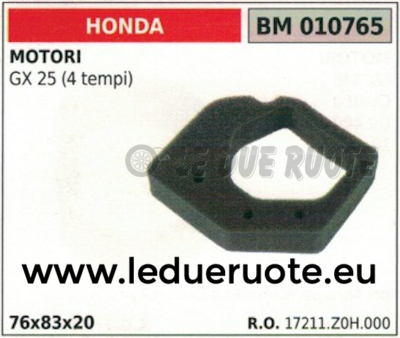 17211Z0H000 SPUGNA FILTRO ARIA MOTORE HONDA GX 25 GX25 4 tempi