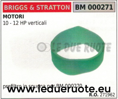 271962 SPUGNA FILTRO ARIA MOTORE BRIGGS & STRATTON 10 12 HP verticale