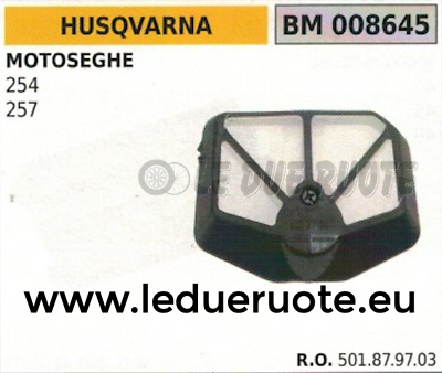 501879702 FILTRO ARIA COMPLETO MOTOSEGA HUSQVARNA 254 257