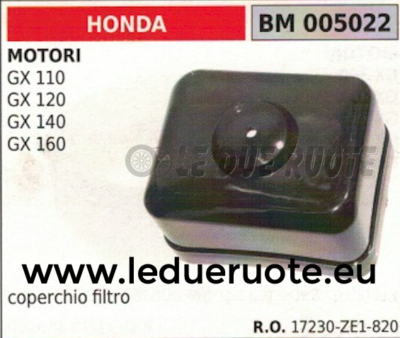 17230ZE1820 COPERCHIO FILTRO ARIA MOTORE HONDA GX 110 120 140 160