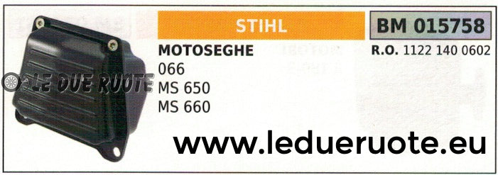 11221400602 MARMITTA SCARICO SILENZIATORE MOTOSEGA STIHL 066 MS 650 660