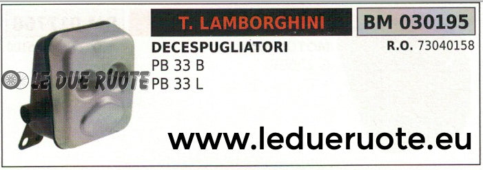 73040158 MARMITTA SCARICO SILENZIATORE DECESPUGLIATORE LAMBORGHINI PB 33B 33L