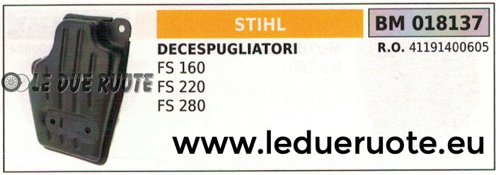 41191400605 MARMITTA SCARICO SILENZIATORE DECESPUGLIATORE STIHL FS 160 220 280