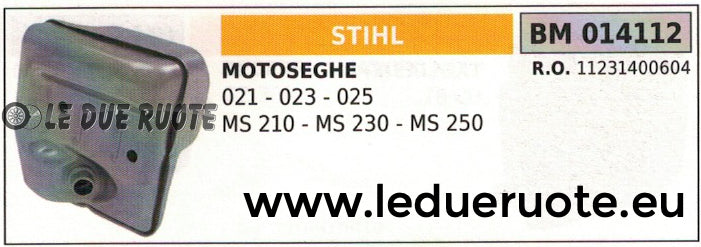 112314000604 MARMITTA SCARICO SILENZIATORE MOTOSEGA STIHL MS 210 230 250
