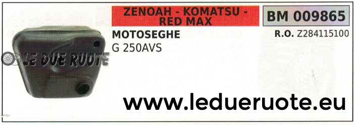 Z284115100 MARMITTA SCARICO SILENZIATOR MOTOSEGA ZENOAH KOMATSU REDMAX G 250 AVS