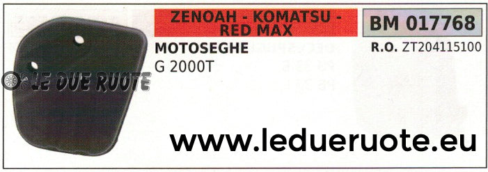 ZT204115100 MARMITTA SCARICO SILENZIATORE MOTOSEGA ZENOAH KOMATSU REDMAX G 2000T