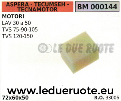 33006 FILTRO ARIA MOTORE ASPERA TECUMSEH TECNAMOTOR LAV 30/50 TVS 75 72x60x50