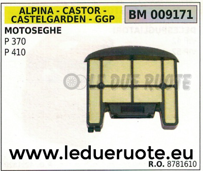 8781610 FILTRO ARIA MOTOSEGA ALPINA CASTOR CASTELGARDEN P370 P410 P 370 410