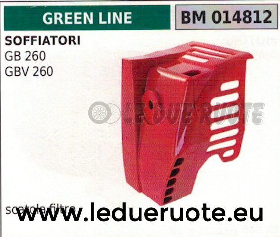 SCATOLA SUPPORTO FILTRO ARIA SOFFIATORE GREENLINE GREENCUT GB GBV 260