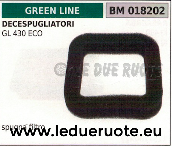 SPUGNA FILTRO ARIA DECESPUGLIATORE GREENLINE GREENCUT GL 430 ECO 70x70